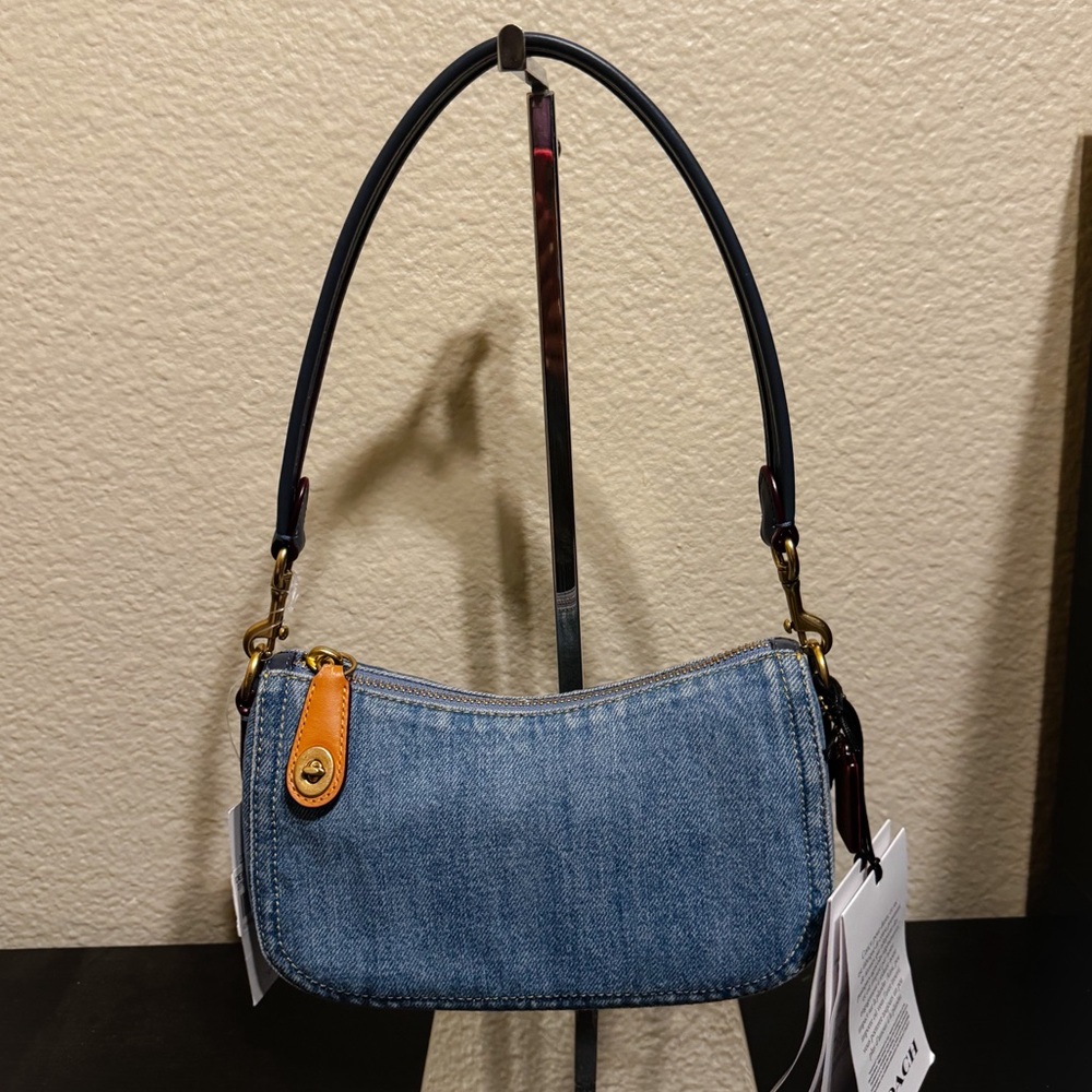 COACH Denim Swinger 20 Shoulder Bag